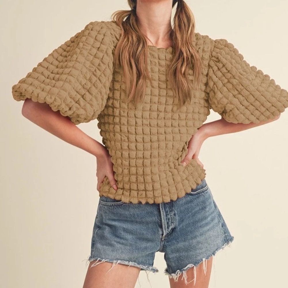 Bubble Sleeve Top NWT